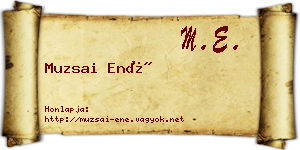 Muzsai Ené névjegykártya